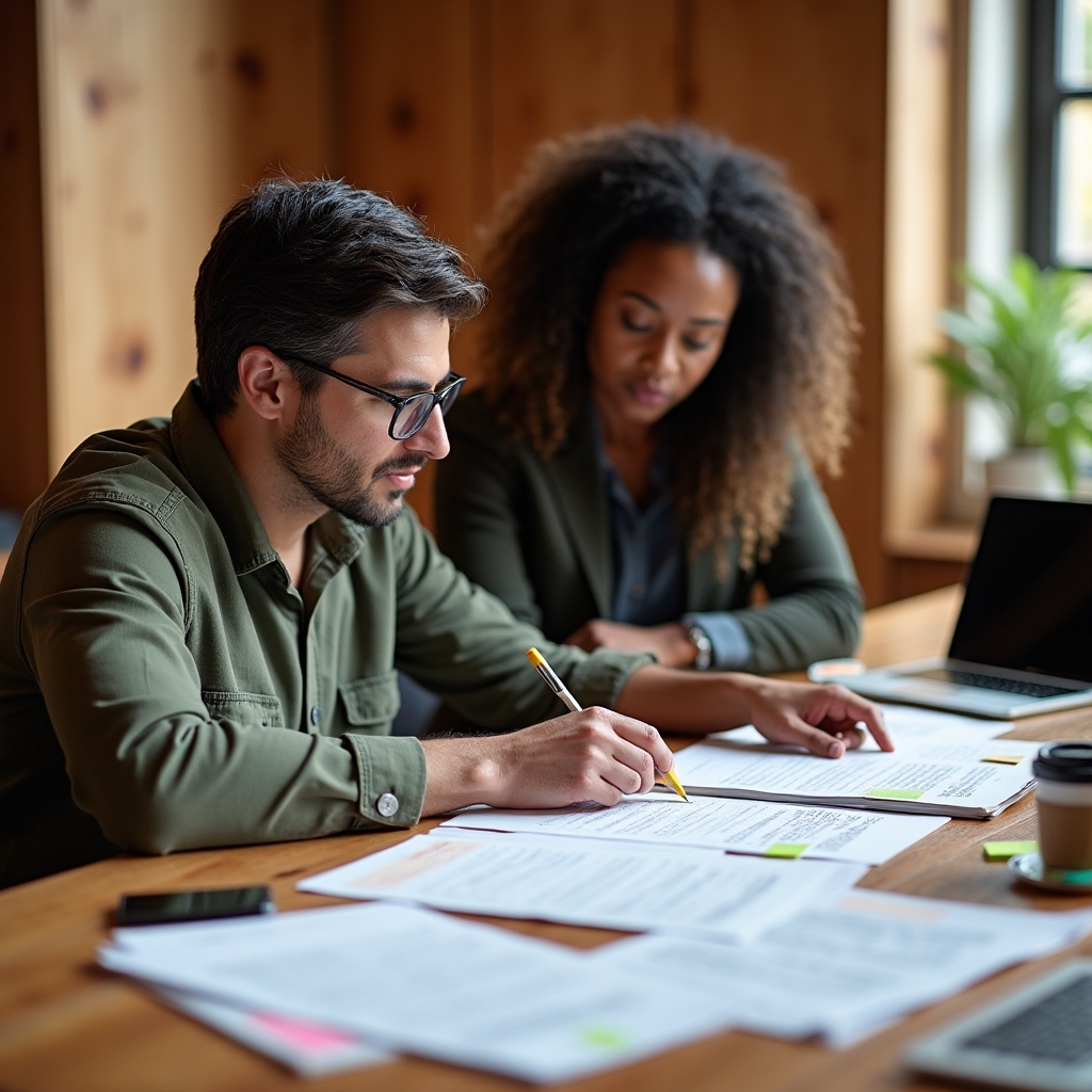 Researchers analysing consumer spending patterns and habits data